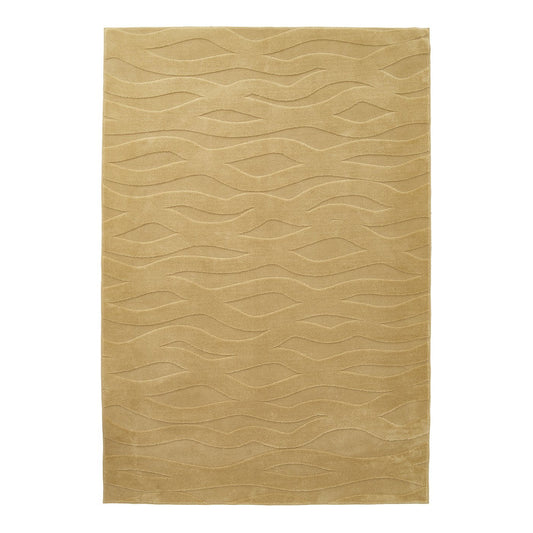 VÄXELFEL rug, low pile, yellow-brown, 160x230 cm