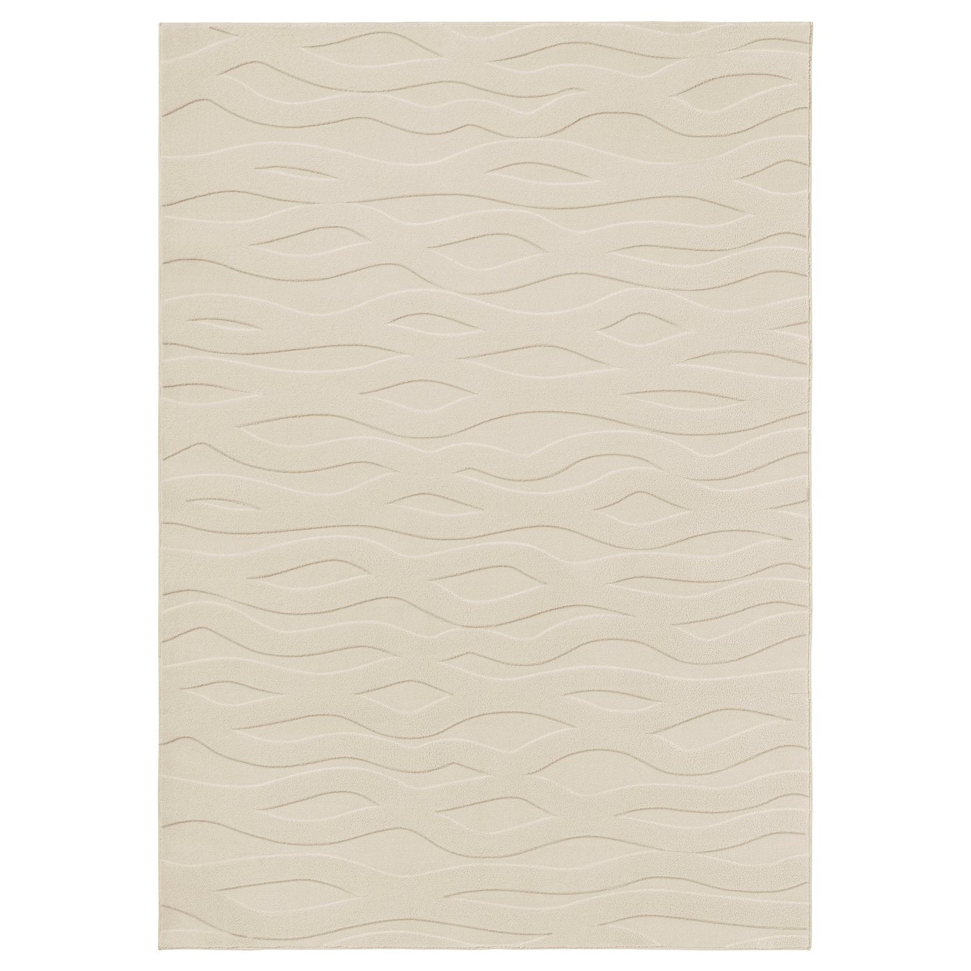 VÄXELFEL rug, low pile, off-white, 160x230 cm