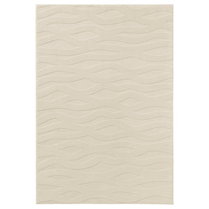 VÄXELFEL rug, low pile, off-white, 133x195 cm