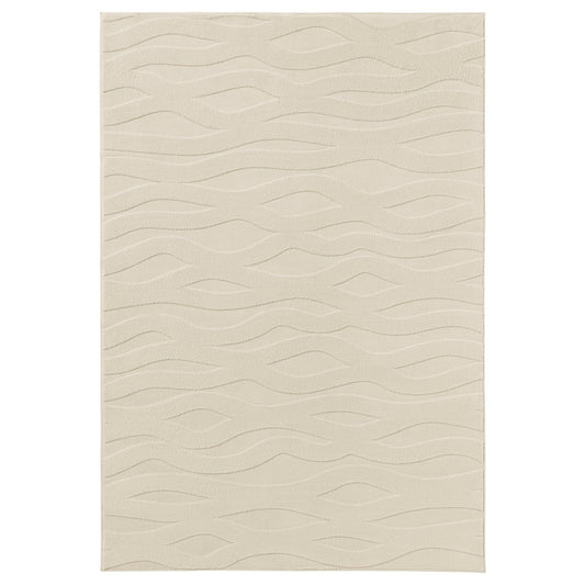 VÄXELFEL rug, low pile, off-white, 133x195 cm