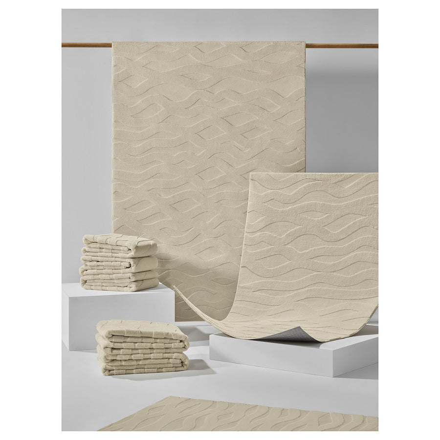 VÄXELFEL rug, low pile, off-white, 160x230 cm