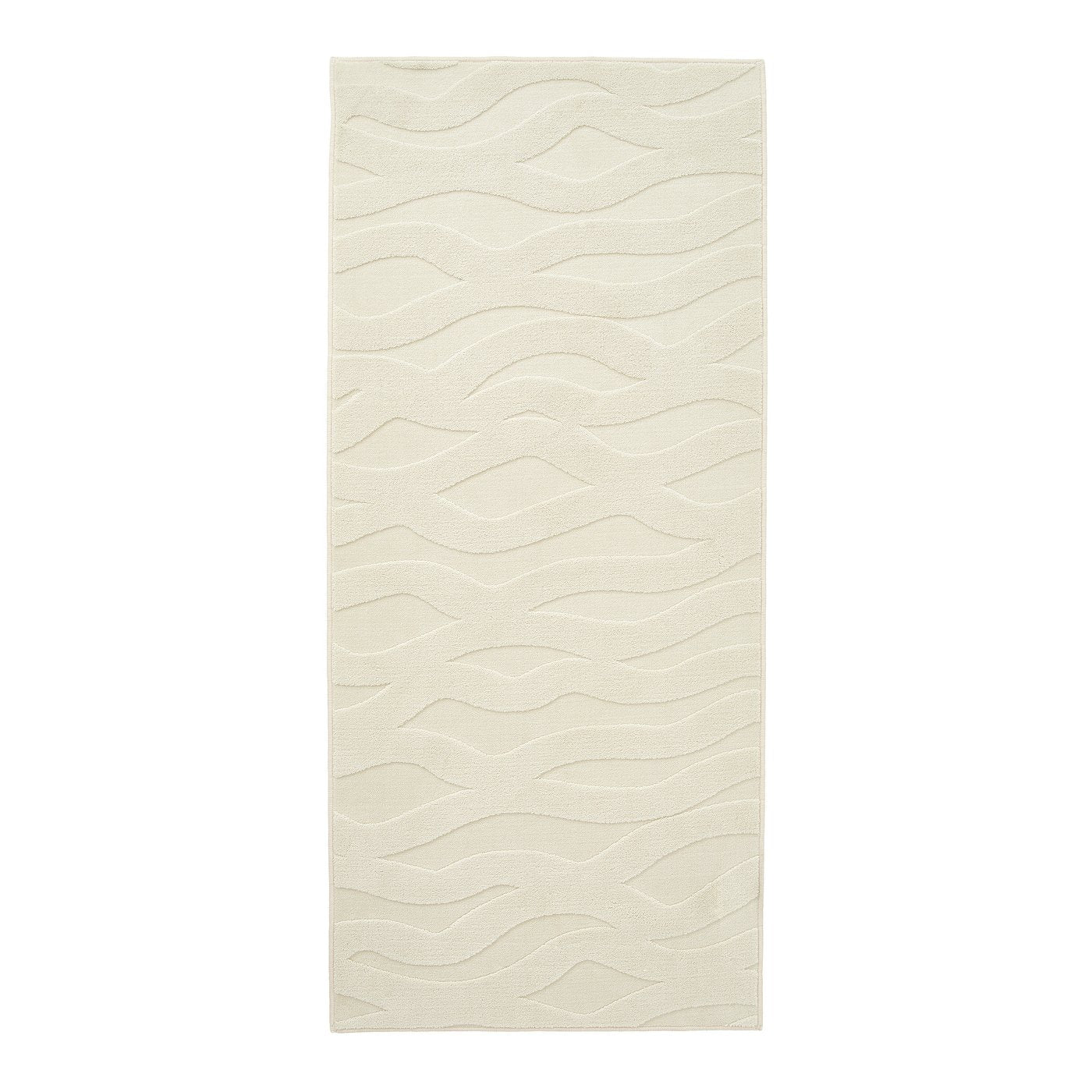 VÄXELFEL rug, low pile, off-white, 80x180 cm