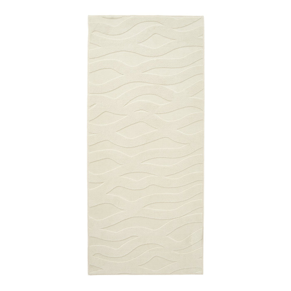 VÄXELFEL rug, low pile, off-white, 80x180 cm