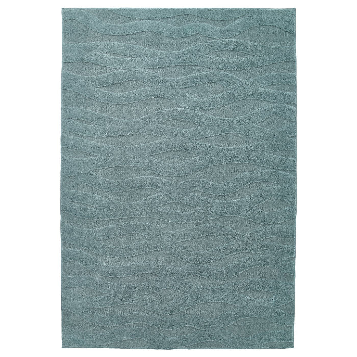 VÄXELFEL rug, low pile, blue, 160x230 cm