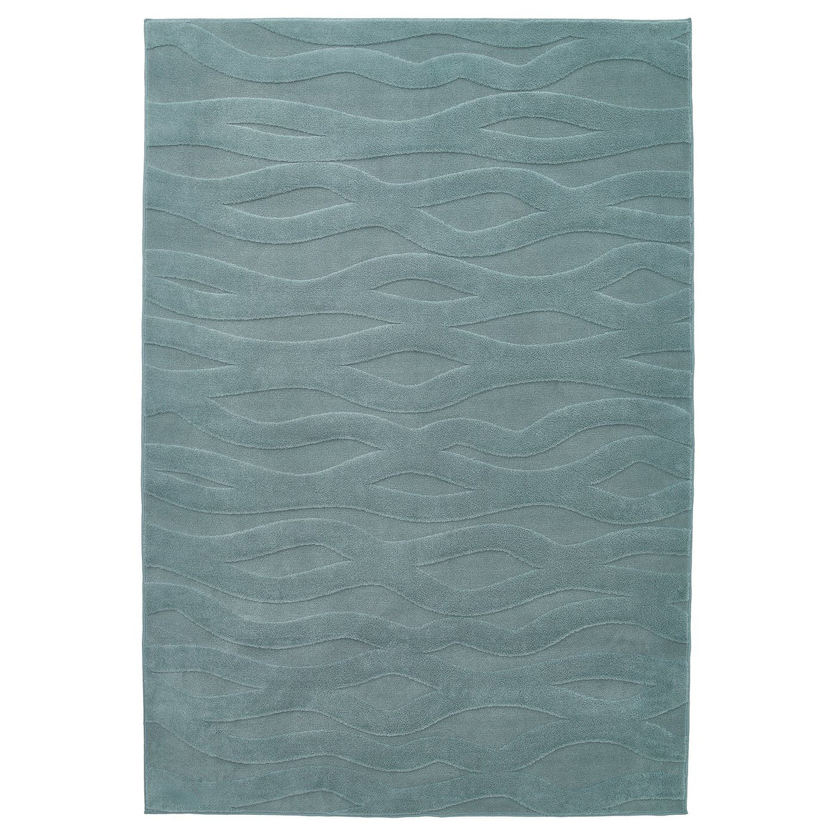 VÄXELFEL rug, low pile, blue, 160x230 cm