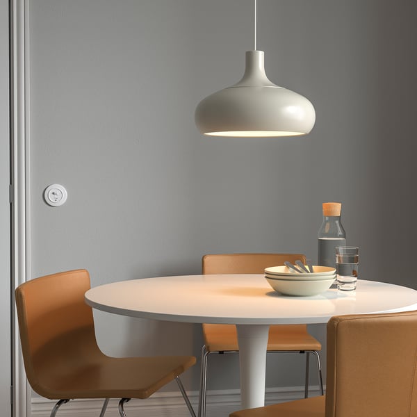VÄXJÖ pendant lamp, beige, 38 cm