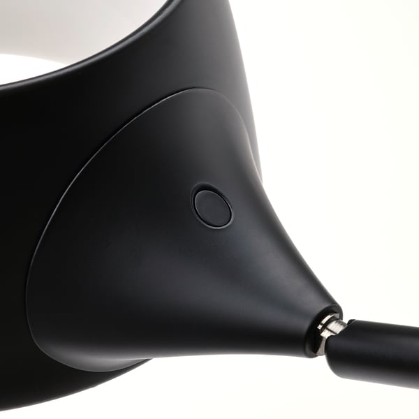 VÅGHÖJD - LED floor lamp, adjustable light intensity black ,