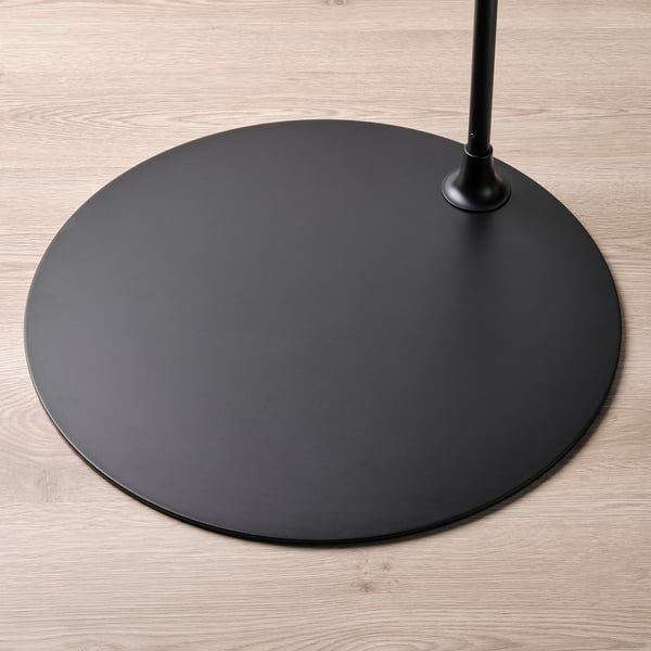 VÅGHÖJD - LED floor lamp, adjustable light intensity black ,