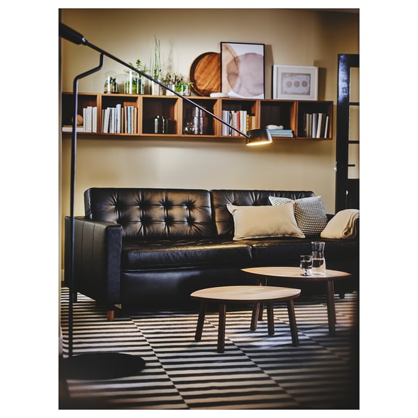 VÅGHÖJD - LED floor lamp, adjustable light intensity black ,
