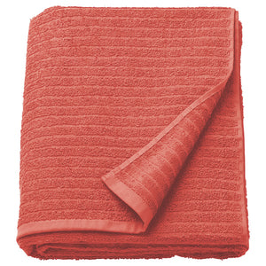 VÅGSJÖN bath towel, orange-red, 70x140 cm