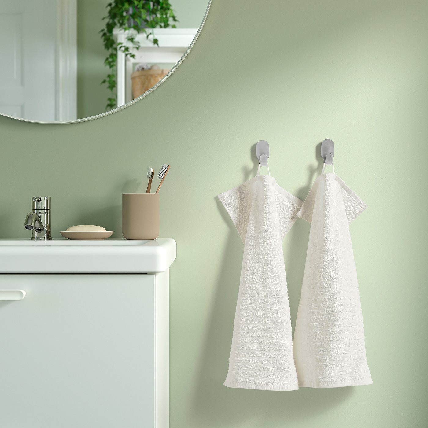 VÅGSJÖN guest towel, white, 30x50 cm, 2 pack
