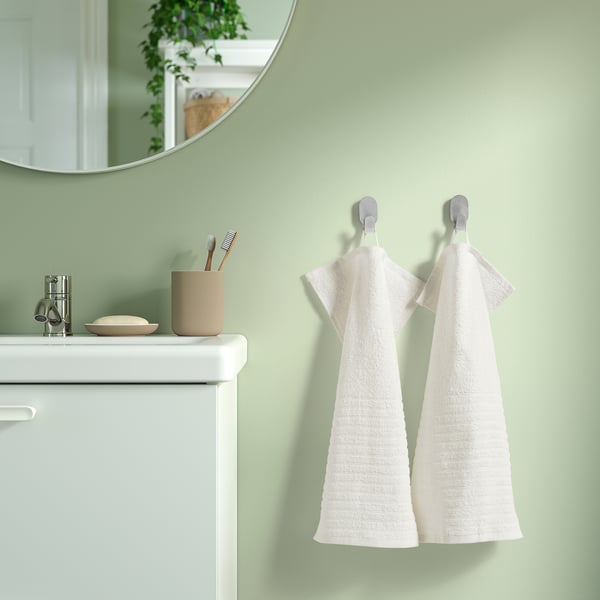 VÅGSJÖN guest towel, white, 50x30 cm, 2 pack