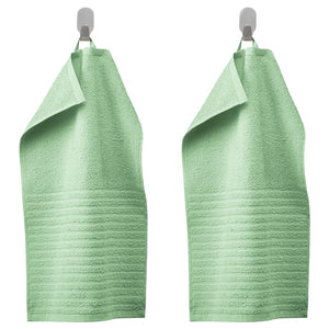 VÅGSJÖN guest towel, light green, 50x30 cm, 2 pack