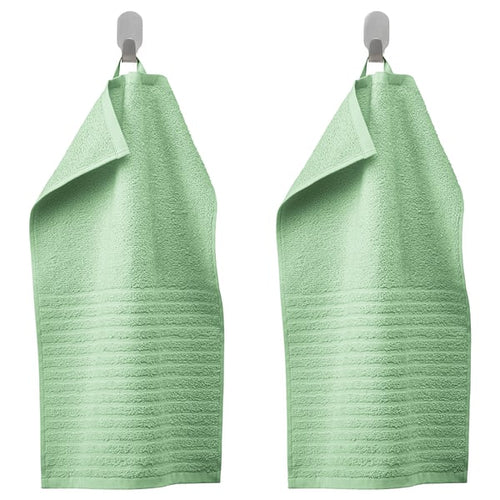 VÅGSJÖN guest towel, light green, 30x50 cm, 2 pack