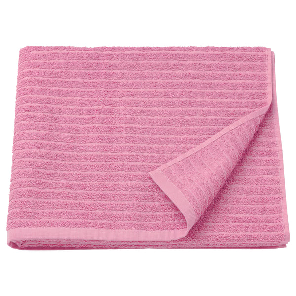VÅGSJÖN bath towel, pink, 70x140 cm