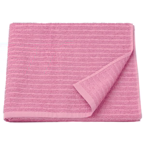 VÅGSJÖN bath towel, pink, 70x140 cm