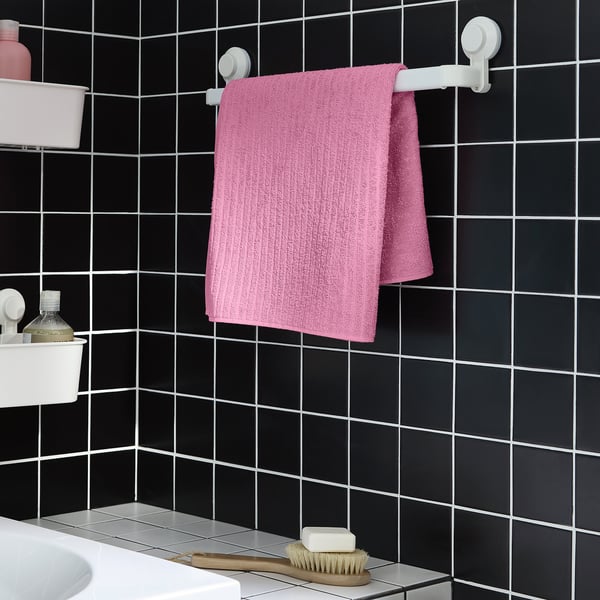 VÅGSJÖN bath towel, pink, 70x140 cm