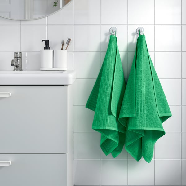 VÅGSJÖN hand towel, bright green