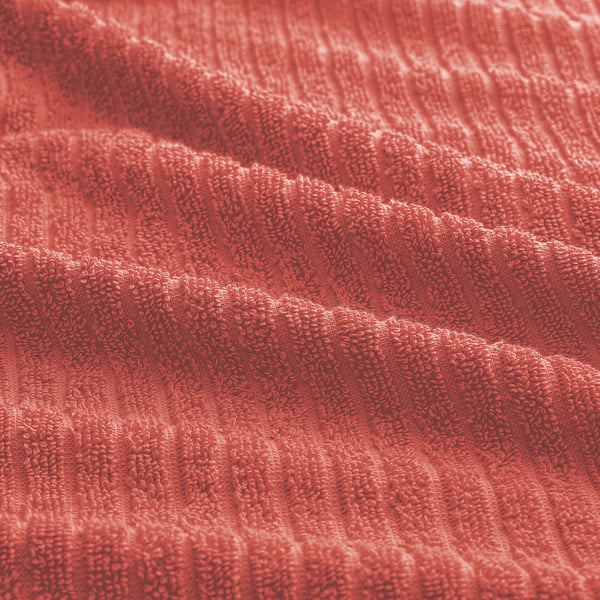 VÅGSJÖN bath sheet, orange-red, 100x150 cm