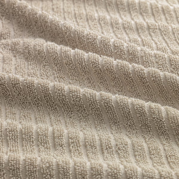 VÅGSJÖN bath sheet, light beige, 100x150 cm