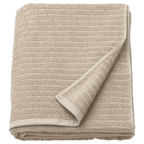 VÅGSJÖN bath sheet, light beige, 100x150 cm