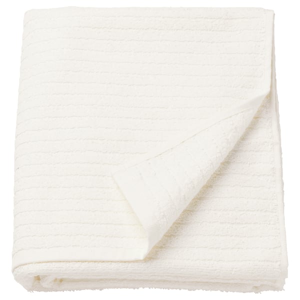 VÅGSJÖN bath towel, white, 100x150 cm
