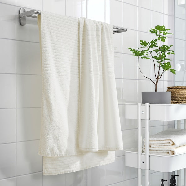 VÅGSJÖN - Bath sheet, white, 100x150 cm