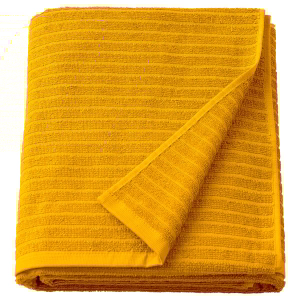 VÅGSJÖN bath sheet, golden-yellow