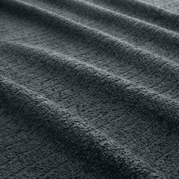 VÅGSJÖN bath towel, dark gray, 100x150 cm