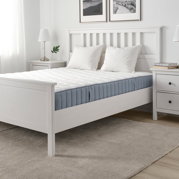 VÅGSTRANDA pocket sprung mattress, firm/light blue, 180x200 cm