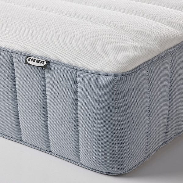 Ikea VALEVÅG - Pocket sprung mattress, extra firm / light blue,80x200 cm