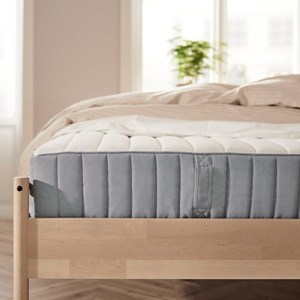 VALEVÅG Pocket sprung mattress, rigid/light blue, 160x190 cm