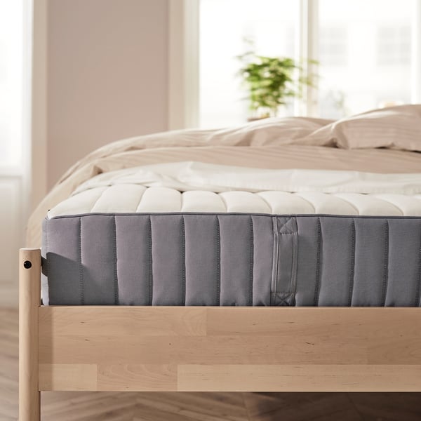 VALEVÅG pocket sprung mattress, firm/light blue, 180x200 cm