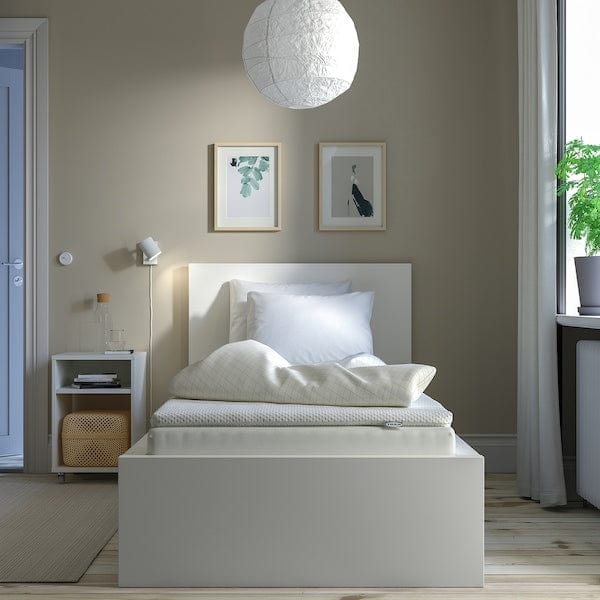 Ikea VALEVÅG - Mattress and topper, extra rigid Azure/Nisseholm white,80x200 cm