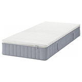 VALEVÅG mattress and mattress pad, extra firm light blue/Nisseholm white, 90x200 cm