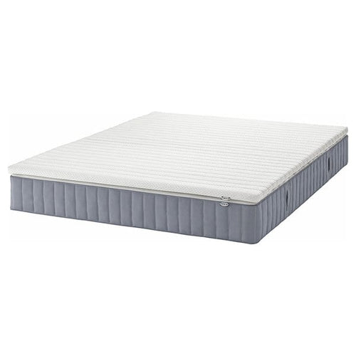 VALEVÅG - Mattress and topper, extra rigid Azure/Nisseholm white,160x200 cm