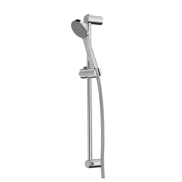 VALLAMOSSE riser rail with handshower kit, chrome-plated, 80 mm