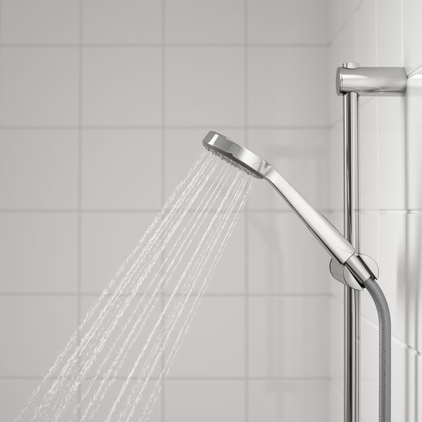 VALLAMOSSE riser rail with handshower kit, chrome-plated, 80 mm