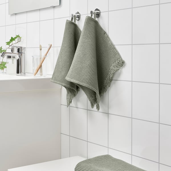 VALLASÅN guest towel, light green, 30x50 cm