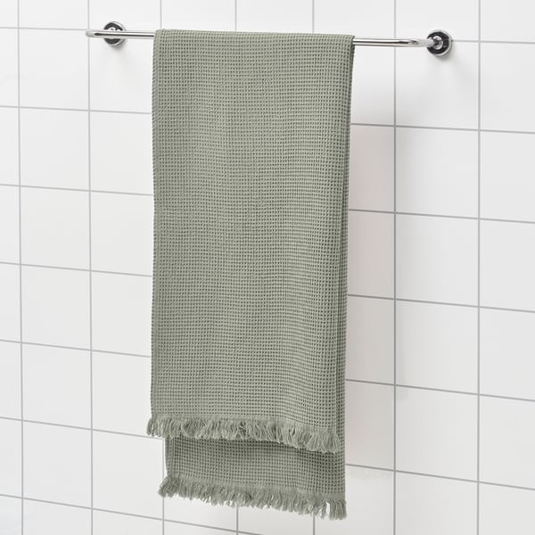 VALLASÅN bath towel, light green, 70x140 cm