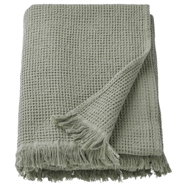 VALLASÅN bath sheet, light green, 100x150 cm