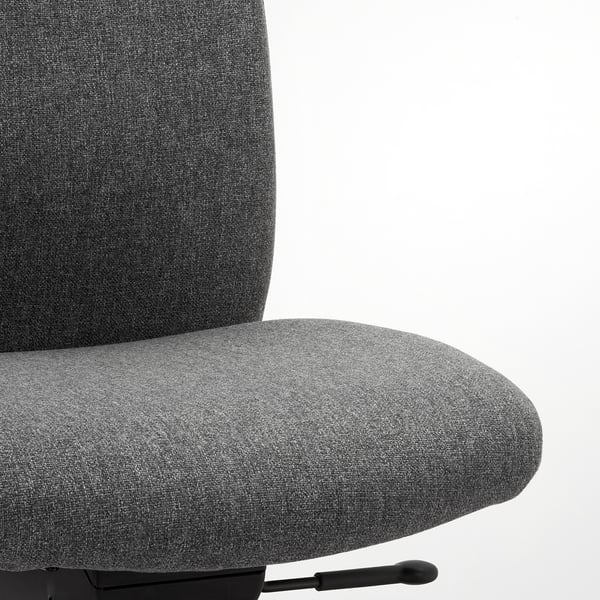 VALLFJÄLLET office chair with headrest, Gunnared grey