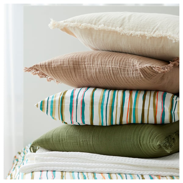 VALLKRASSING cushion cover, off-white, 50x50 cm