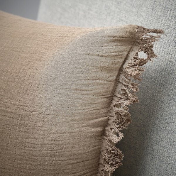 Ikea VALLKRASSING - Cushion cover, light grey-brown, 50x50 cm