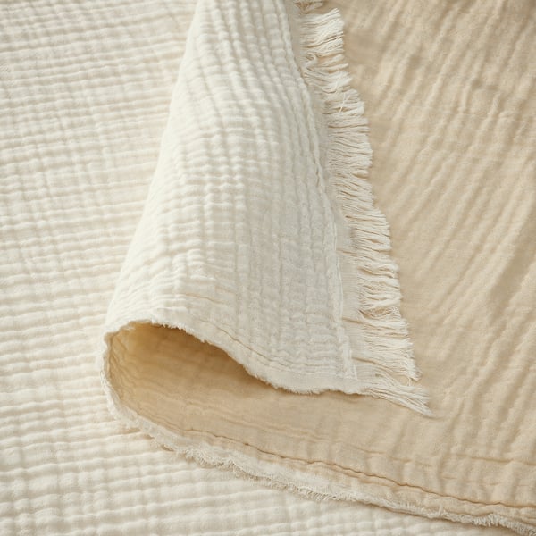 VALLKRASSING throw, off-white, 150x200 cm