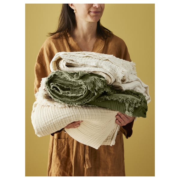 VALLKRASSING - VALLKRASSING Throw, off-white, 150x200 cm