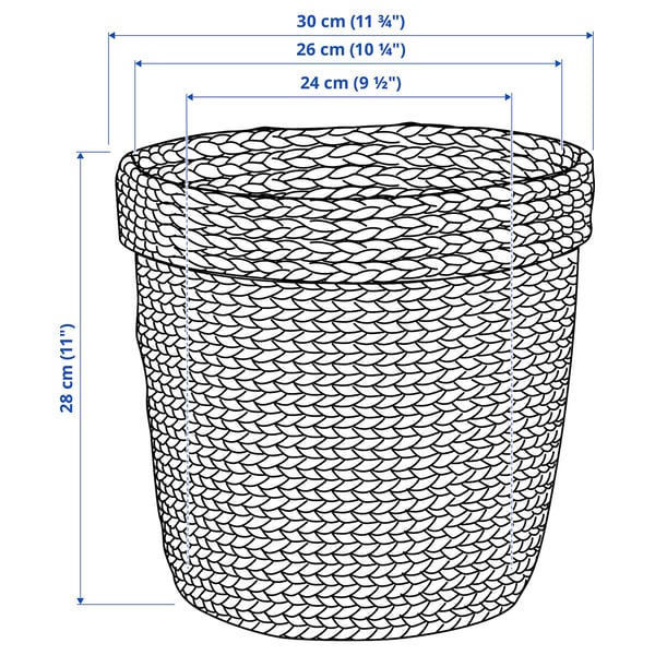 VALLMOFRÖN plant pot, seagrass, 24 cm