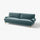 VALNÄS 3-seat sofa, Alhamn dark grey-blue, 246x90x94 cm