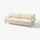 VALNÄS 3-seat sofa, Knäbäck light beige, 246x90x94 cm