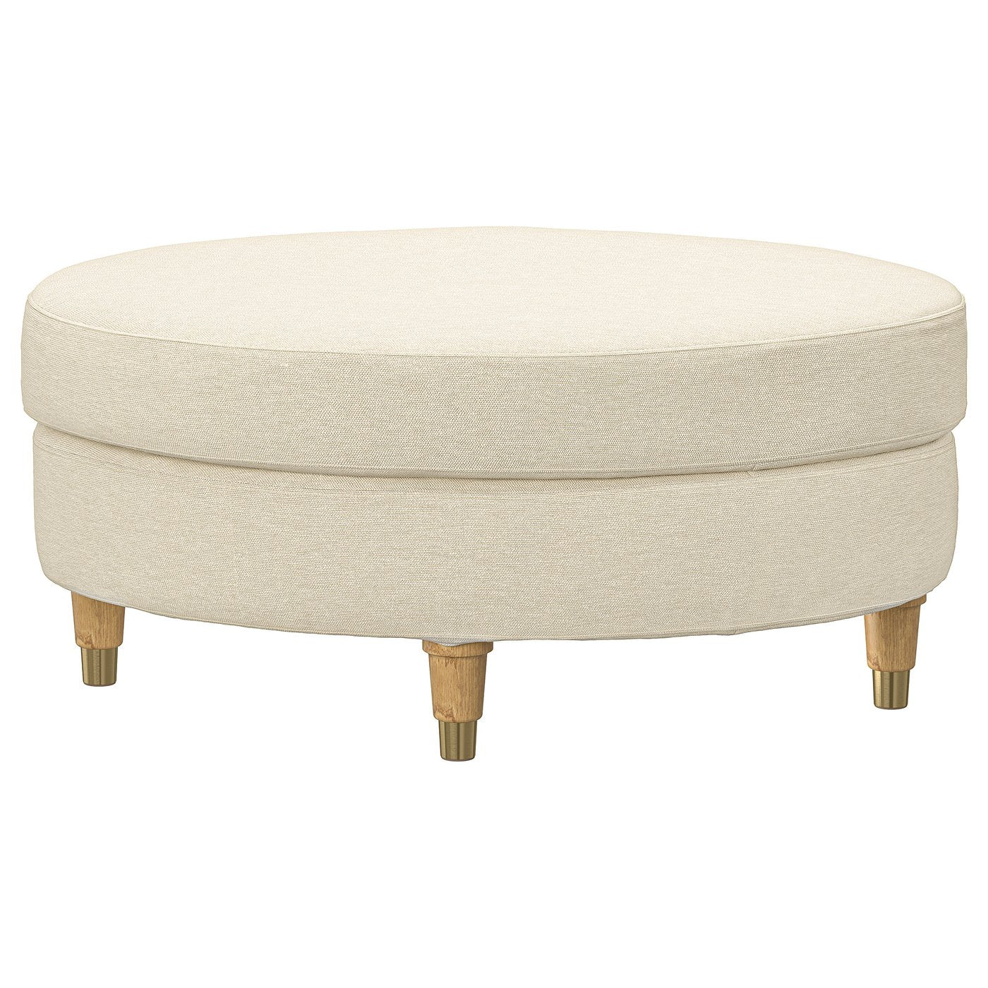 VALNÄS cover for footstool, Knäbäck light beige